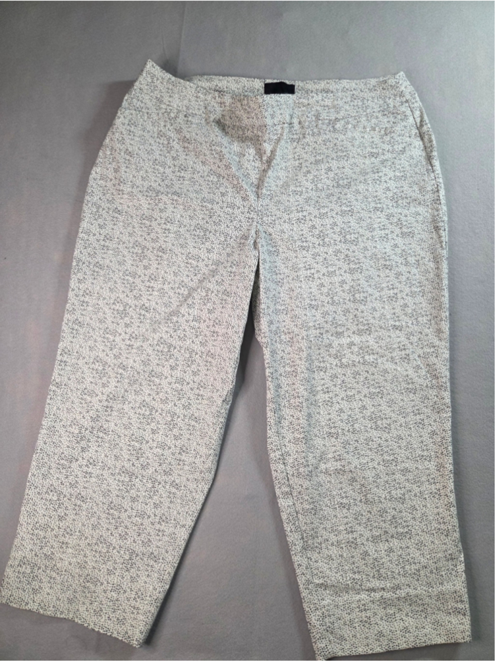 Cynthia Rowley Light Gray Micro-Pattern Chinos